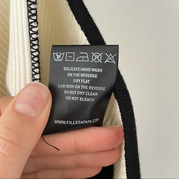 Filles A Papa Peggy Striped Cut Out Rib Knit Mini Dress - Picture 10 of 11